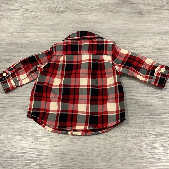 Baby Gap Red Plaid Button Down Shirt - Picture 3 of 3